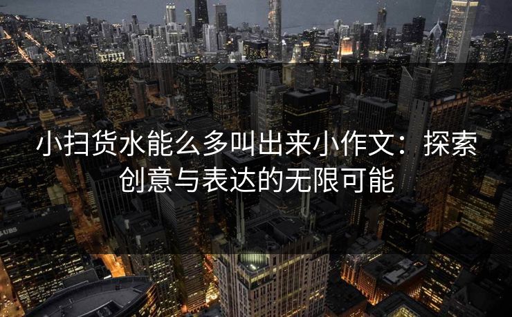 小扫货水能么多叫出来小作文:探索创意与表达的无限可能 第1张 小扫货水能么多叫出来小作文:探索创意与表达的无限可能 第1张