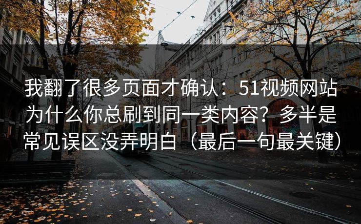 我翻了很多页面才确认：51视频网站为什么你总刷到同一类内容？多半是常见误区没弄明白（最后一句最关键）  第1张